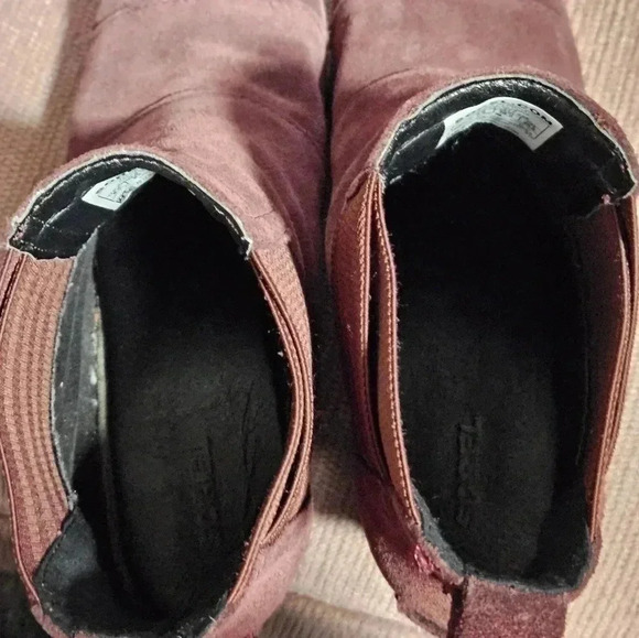 Sorel Women's Addington Chelsea Boots Sz 8.5 Redwood Waterproof Suede Block Heel - Picture 9 of 11